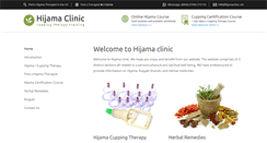 Desktop Screenshot of hijamaclinic.net